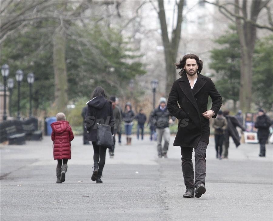 Jennifer Connelly and Colin Farrell seen on the set of 'Winters Tale'
