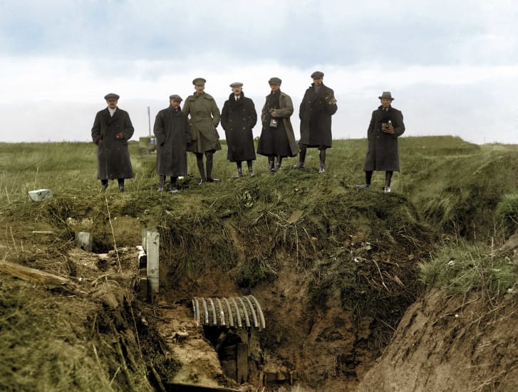 jornalistas primeira guerra mundial armistice day 1919 colourised