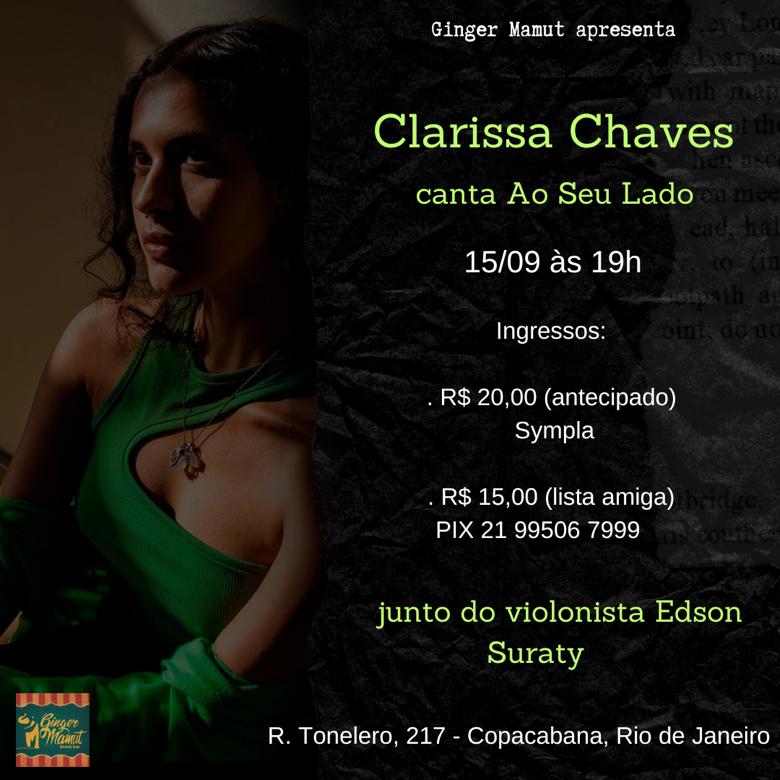 Show Clarissa Chaves canta Ao Seu Lado