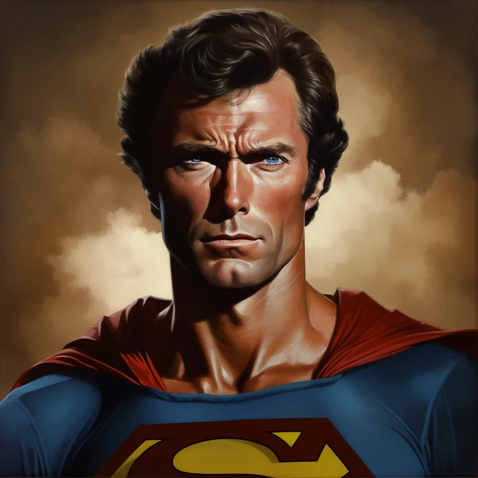 Clint Eastwood como Superman – gerado por IA