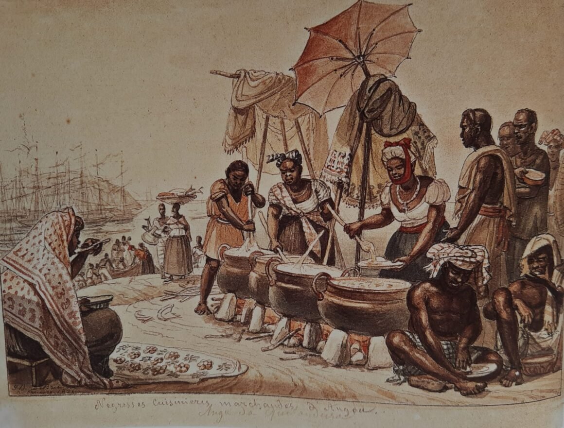 Negras vendedoras de angu, Jean-Baptiste Debret, 1835 c.