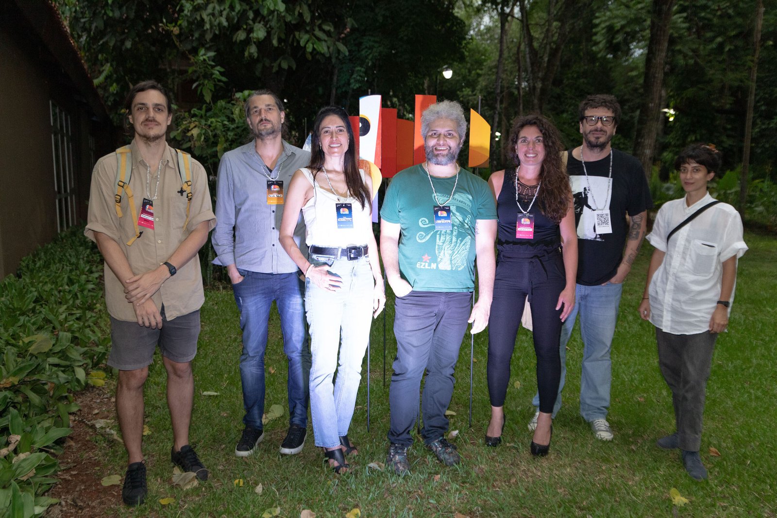 Henrique Lahude, Marcelo Pedott, Daniela Menegotto, Davi de Oliveira Pinheiro, Mariana Schuster, Boca Migotto e Gabriela Poester crédito Isidoro B. Guggiana