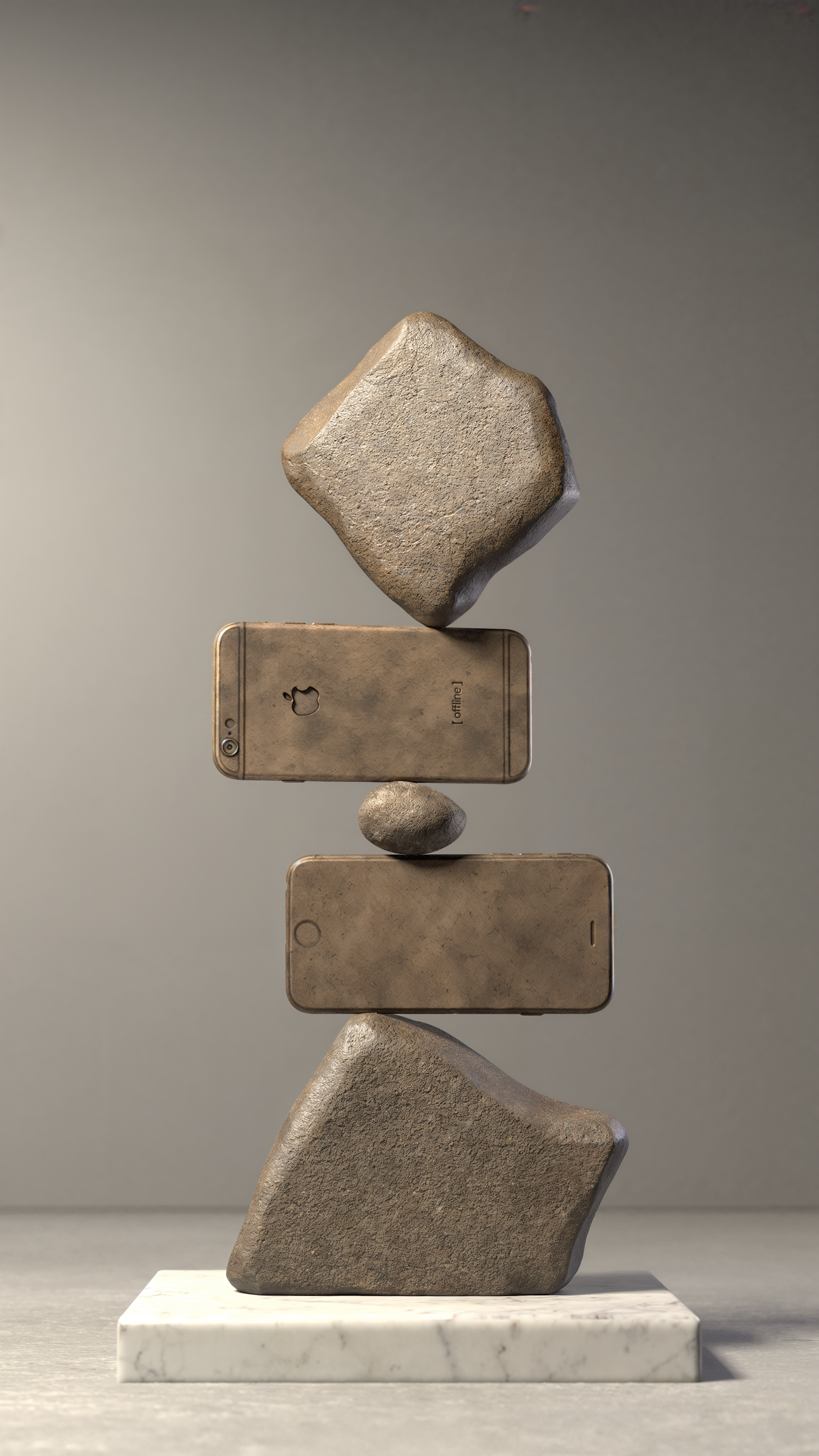 Entre o peso e o vazio, escultura em bronze, 45x31x10cm
