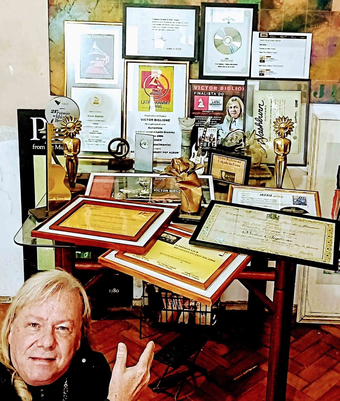 Troféus que vão estar na exposição