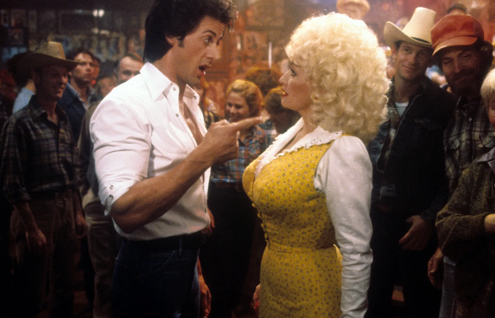 Dolly Parton and Sylvester Stallone