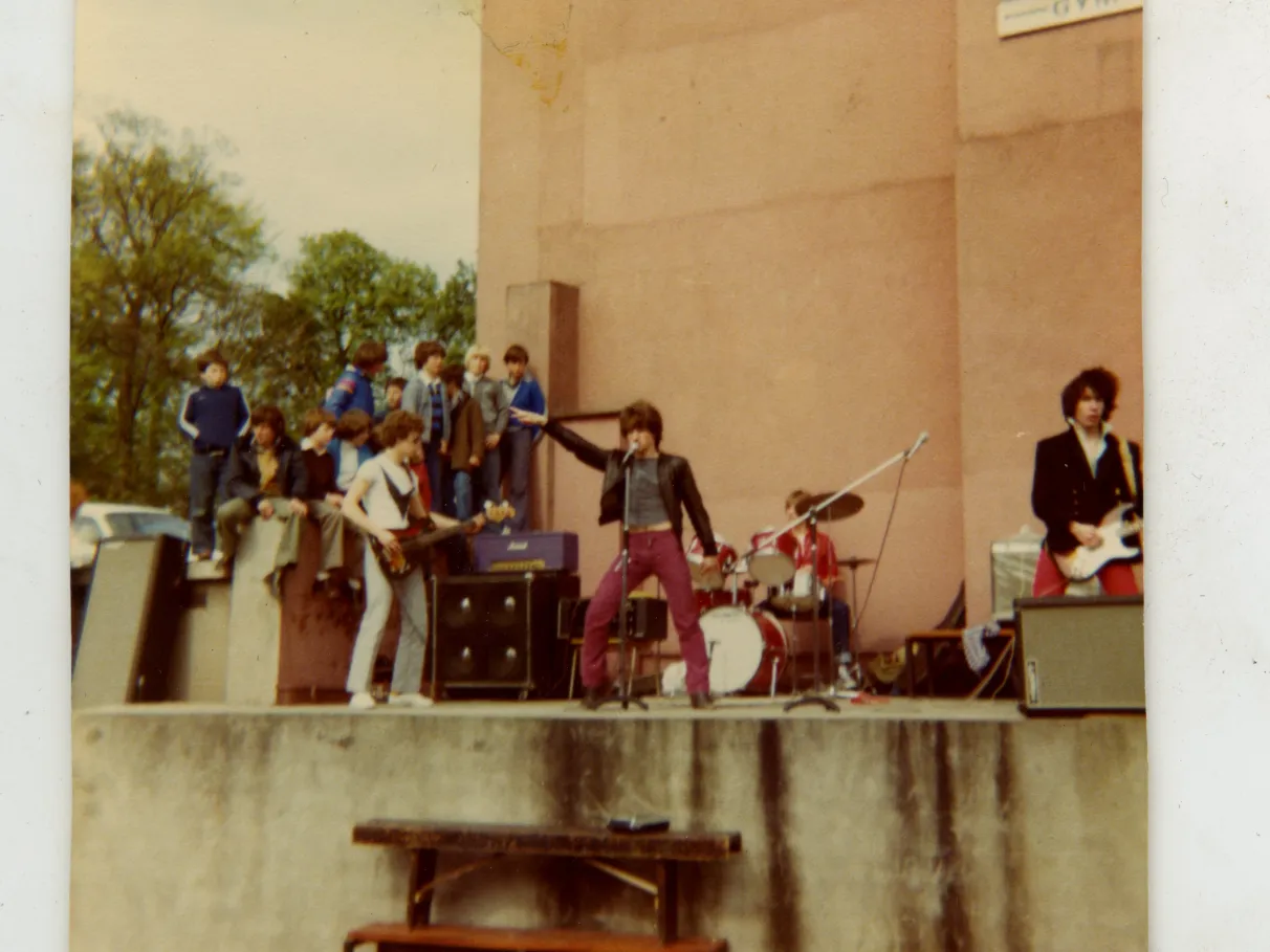 U2 1977 Performing at Mount Temple Photo Credit U2