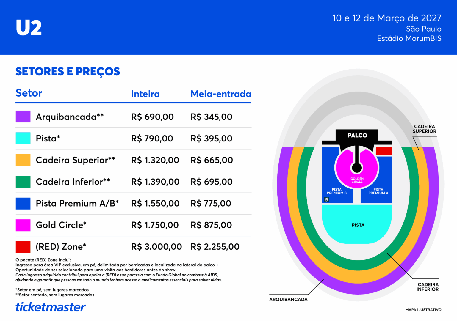 U2 ingresso